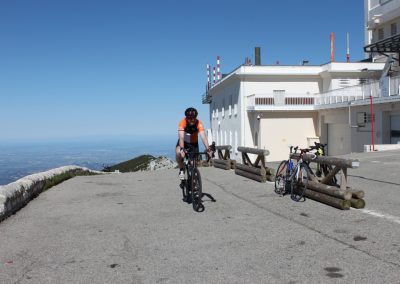 Cyclists in Provence countryside