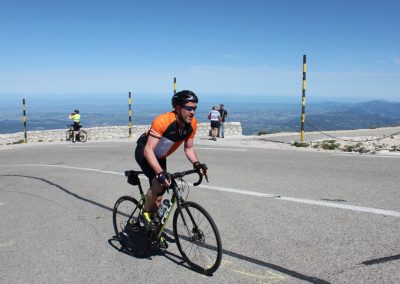 Cyclists in Provence countryside