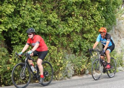 couples road cycling