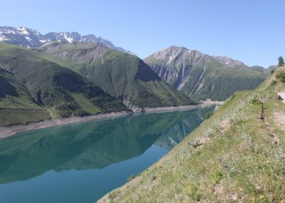 Blue lake in the mountains